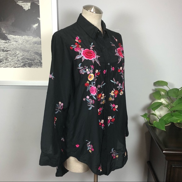 Zara Woman floral embroidered tunic XS - Picture 5 of 12